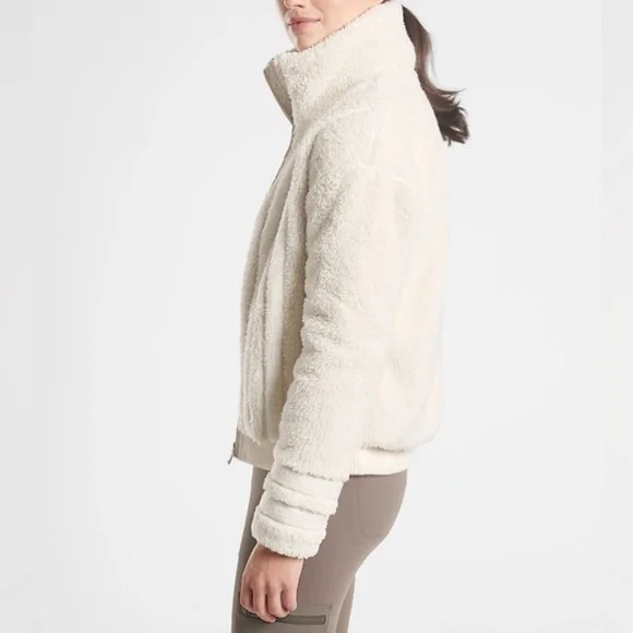 Athleta Willow Fleece Sherpa Bomber Jacket - Picture 3 of 15
